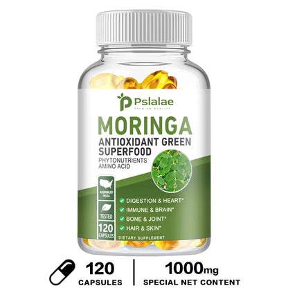 Moringa Capsules 1000Mg - for Immune System, Energy & Metabolism, Antioxidant