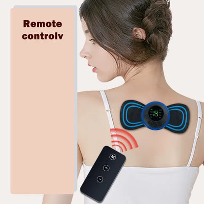 Rechargeable Electric Body Neck Massager Mini Cervical Waist Back Massage Patch Stimulator Massageador Portable Gel Pad Sticker