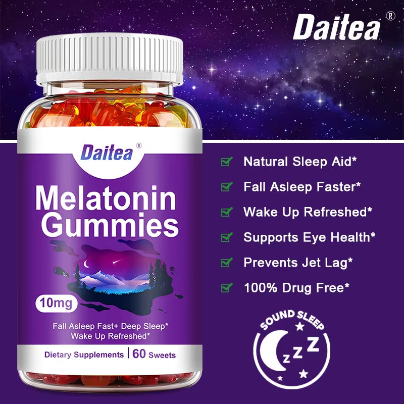 Melatonin 10 Mg Adult Gummies (60 Gummies) - Maximum Strength Sleep & Deep Sleep Gummies - Gluten Free, Non-Gmo, Vegetarian