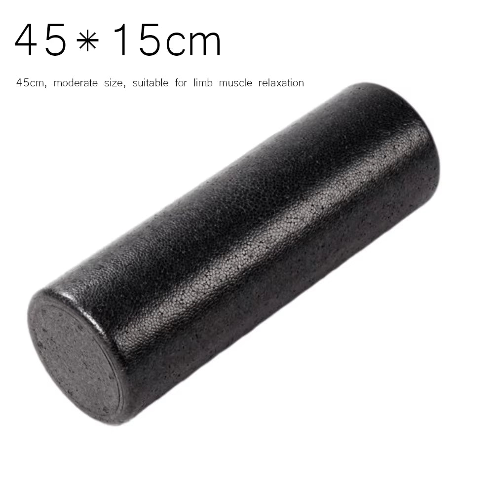 Foam Shaft EPP Solid Yoga Pole Fitness Muscle Relaxation Roller Massage Stick Glossy Black Roller Yoga Block 30/45Cm