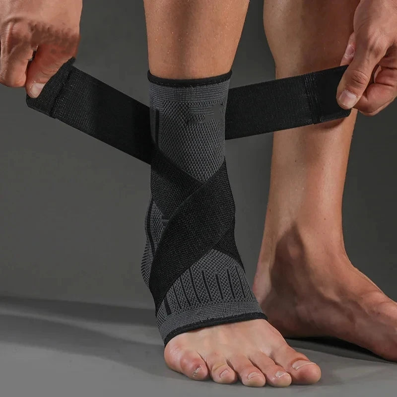 1PC Pressurized Bandage Ankle Support Ankle Brace Protector Foot Strap Elastic Belt Fitness Sports Gym Badminton Accessory