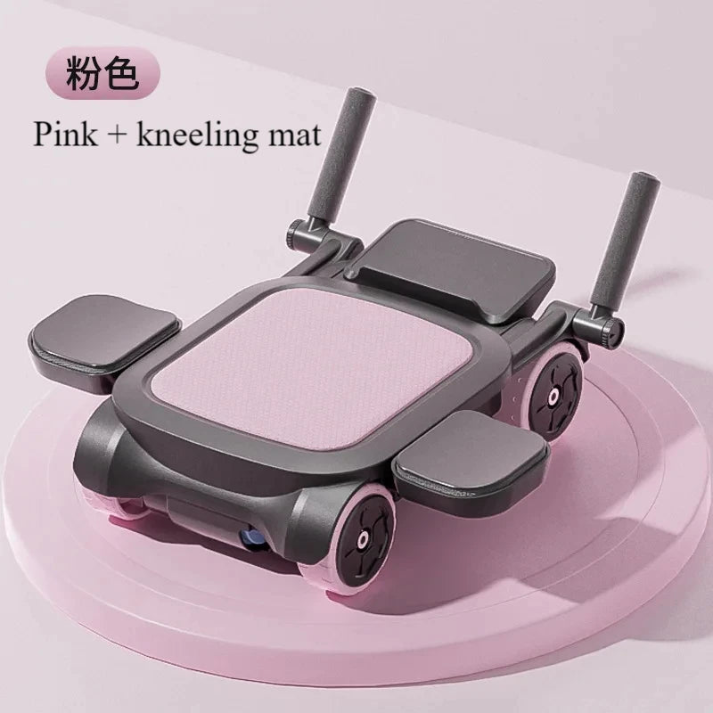 Healthy Abdominal Wheel Automatic Rebound Four-Wheel Abdominal Roller Exercise Abdominal Muscle Exercise Fitness Equipment