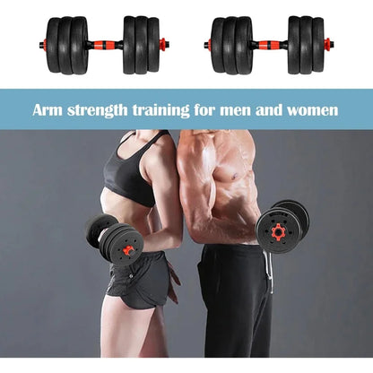 20KG Dumbbells Barbell Set Adjustable Dumbbells Weights Set with Connecting Rod 2 in 1 Dumbells and Barbell Set Weight Lifting