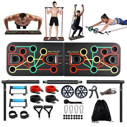 Push-up Bar Plate Multifunctional Foldable Fitness Equipment Push-up Plate Push-up Standing Bar Plate Household Gym Equipment