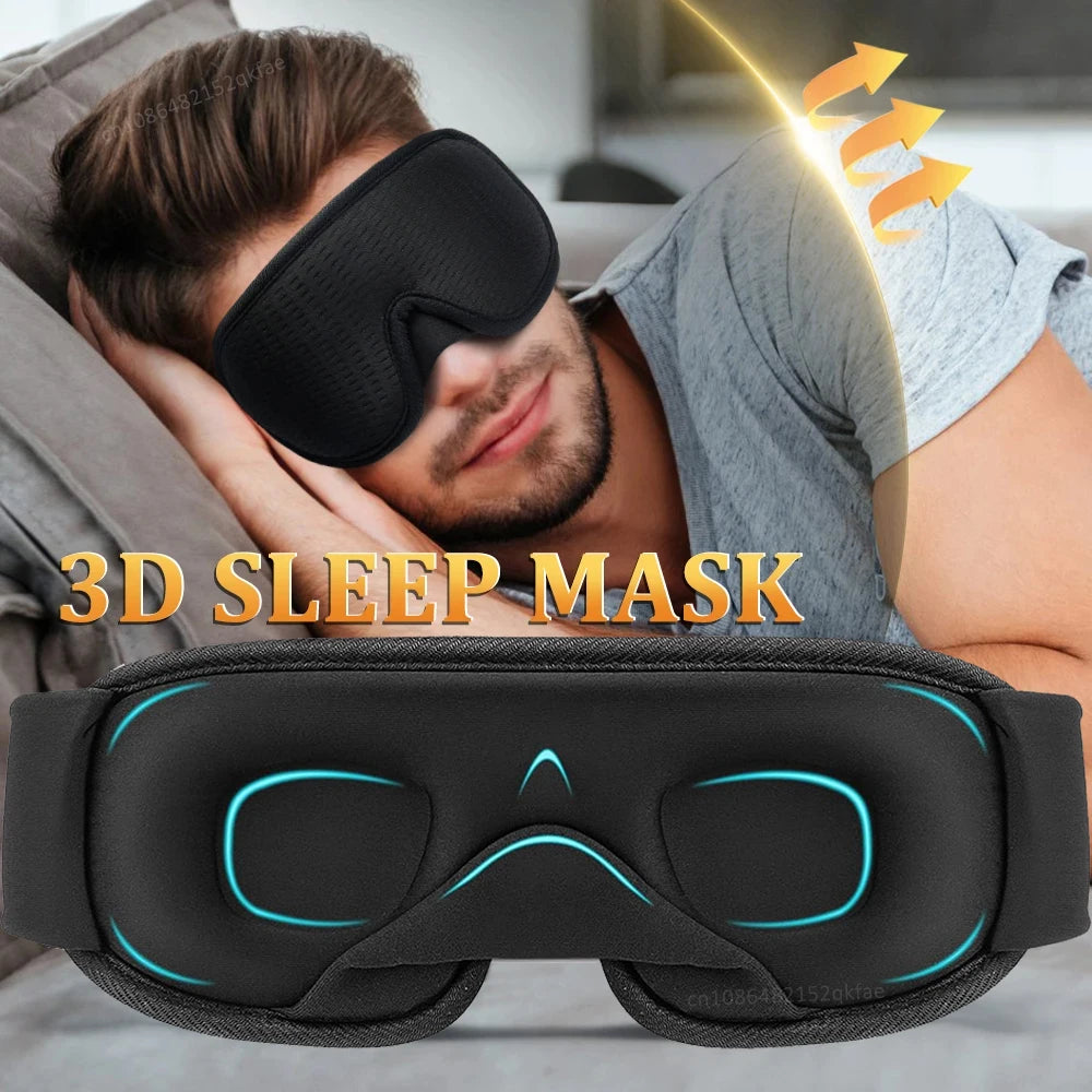 3D Sleeping Mask 100% Blockout Light Sleep Mask for Eye Soft Eye Mask for Travel Eyeshade Night Breathable Blindfold Slaapmasker