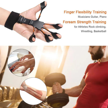 6 Resistance Levels Hand Grip Hand Strength Trainer Rehabilitation Physical Tools Fitness Finger Gripper Gym Expander Portable