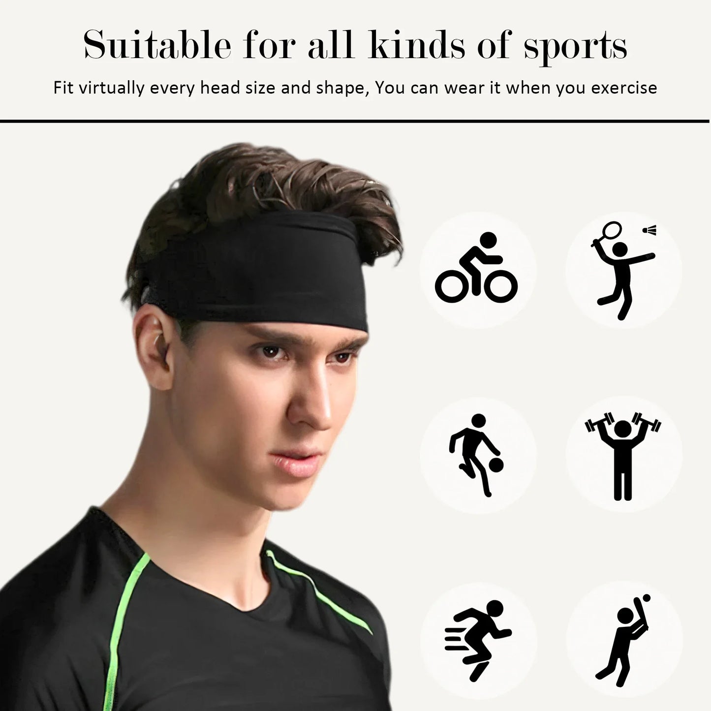 Fashion Sports Headbands For Women Solid nylon Hair Bands Running Fitness Yoga Hair Bands Stretch Makeup Hair Accessories Hot