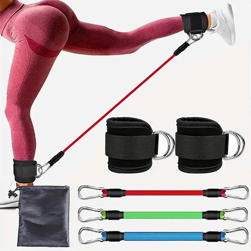 Ankle Straps Resistance Bands Set Fitness Workout Exercise Equipment Ankle Weight Yoga Elastic Fitness Band for Gym Man Woman