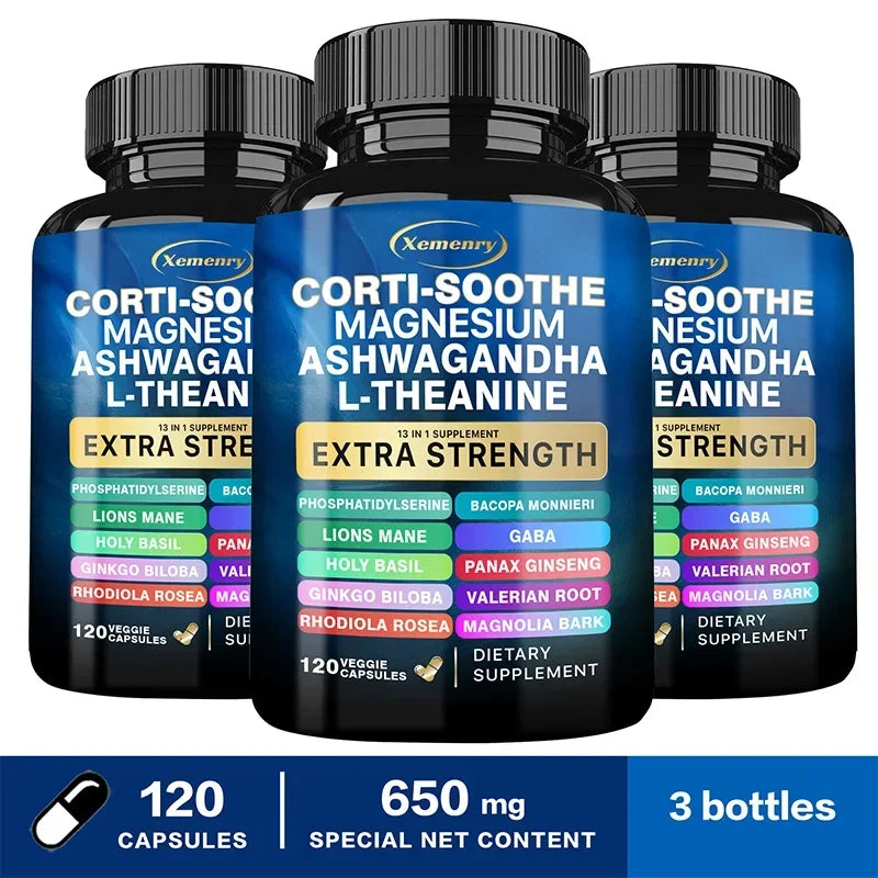 Corti-Soothe Supplement - Stress Relief, Balanced Cortisol Response, Relaxation and Deep Sleep