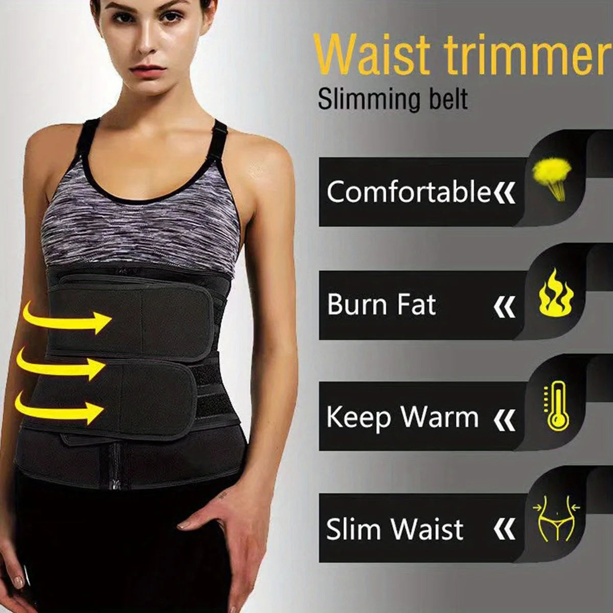 1 Piece Order A Size Up Breathable Neoprene Waist Trainer Trimmer Belt Body Shapewear For Women