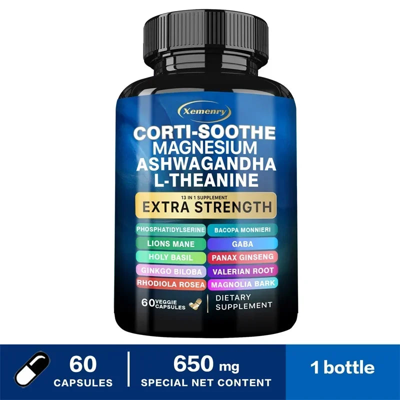 Corti-Soothe Supplement - Stress Relief, Balanced Cortisol Response, Relaxation and Deep Sleep