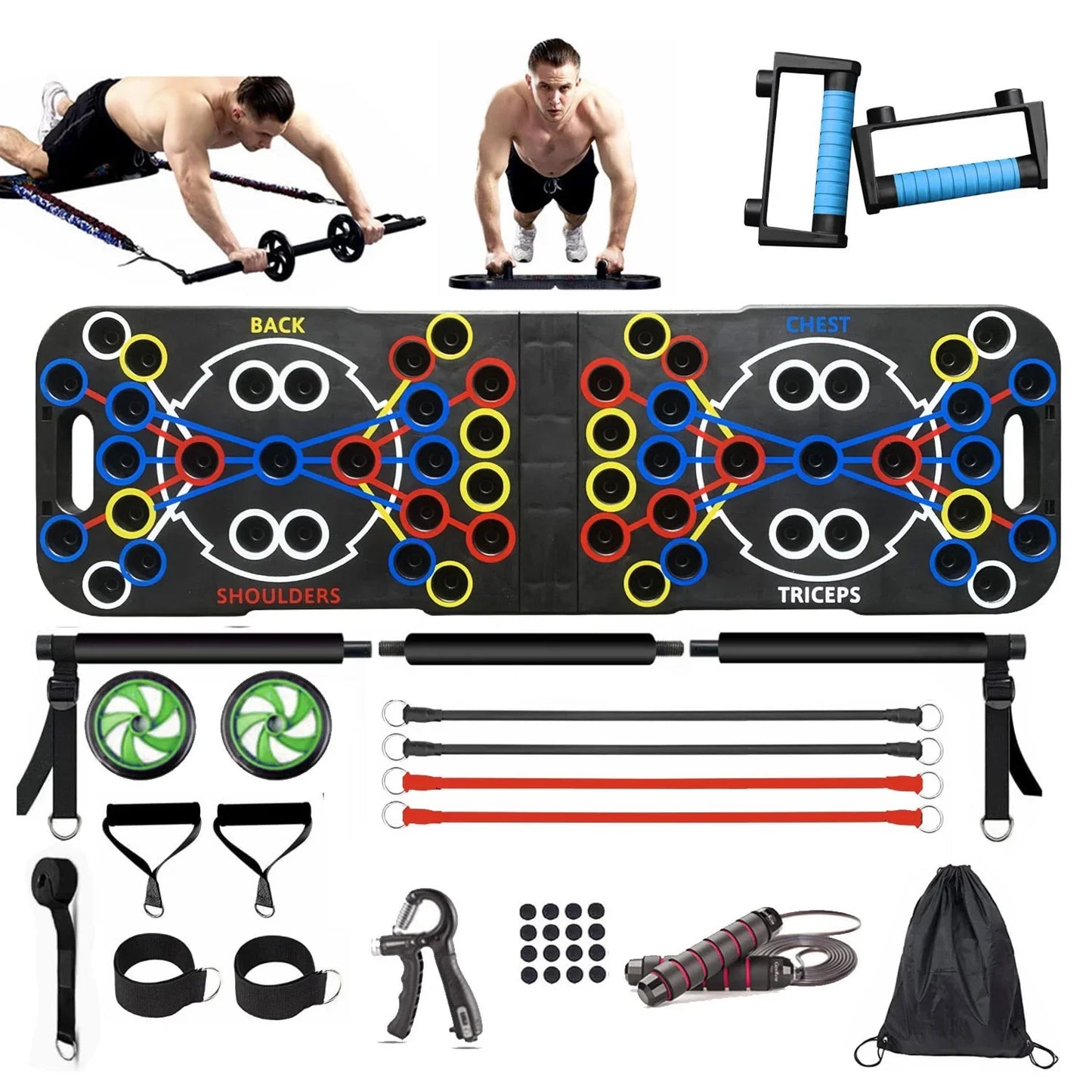 Push-up Bar Plate Multifunctional Foldable Fitness Equipment Push-up Plate Push-up Standing Bar Plate Household Gym Equipment