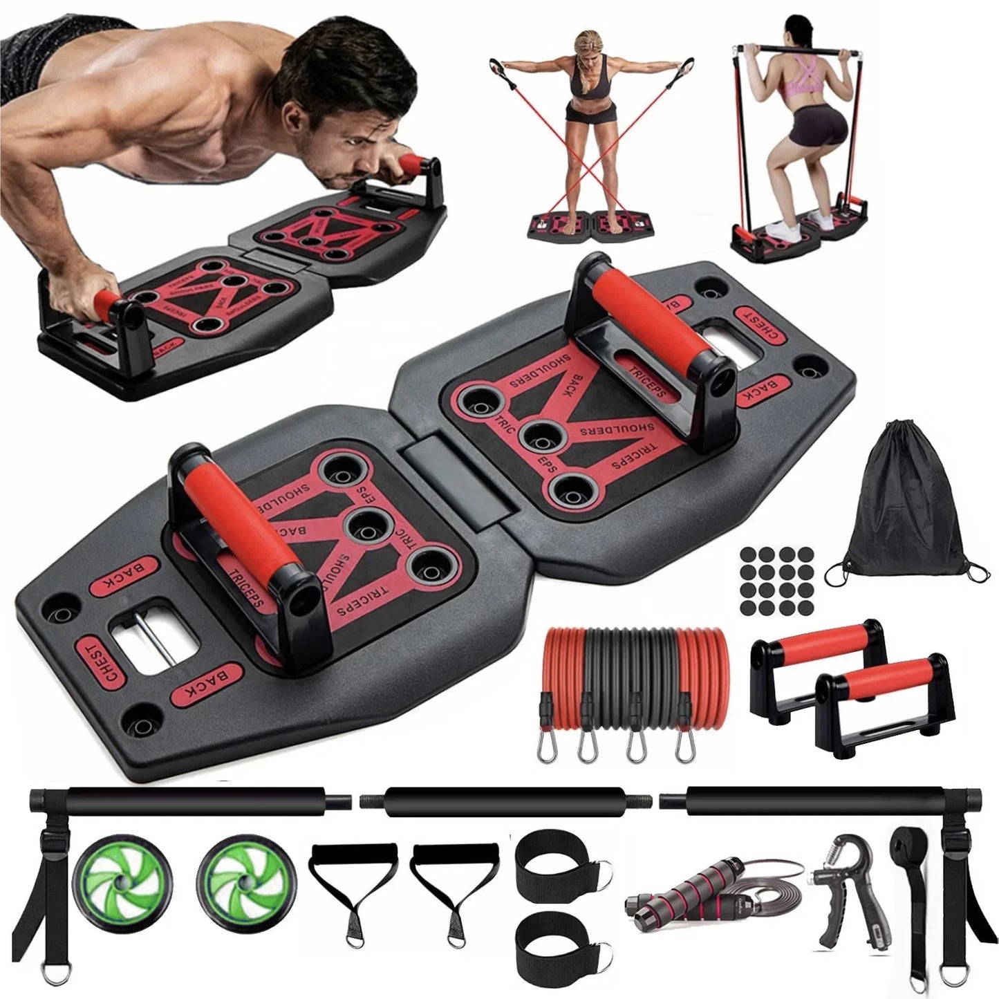 Push-up Bar Plate Multifunctional Foldable Fitness Equipment Push-up Plate Push-up Standing Bar Plate Household Gym Equipment