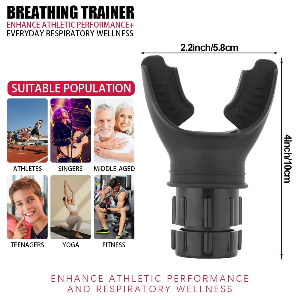 Portable Respiratory Trainer. Improve Breathing Capacity | Adjustable Resistance, Adjustable to Different Fitness Needs