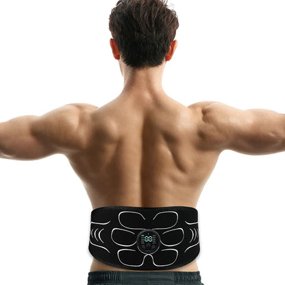 EMS Muscle Stimulator Abs Trainer Abdominal Muscle Toner Electronic Toning Belts Fitness Massage Slimming Device USB Recharge