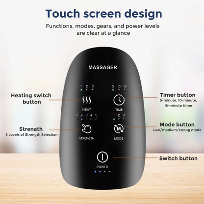 Wireless Electric Hand Massager Air Compression Hot Compress Palm Acupoint Massager Finger Arthritis Numbness Muscle Relaxation