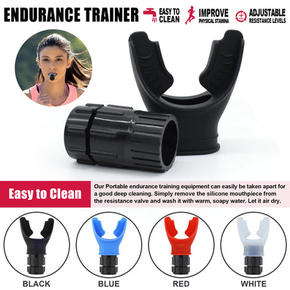 Portable Respiratory Trainer. Improve Breathing Capacity | Adjustable Resistance, Adjustable to Different Fitness Needs