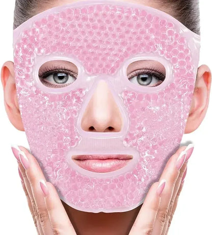 Cold Face Eye Mask Ice Pack Reduce Face Puff,Dark Circles,Gel Beads Hot Heat Cold Compress Pack,Face SPA for Woman Sleeping