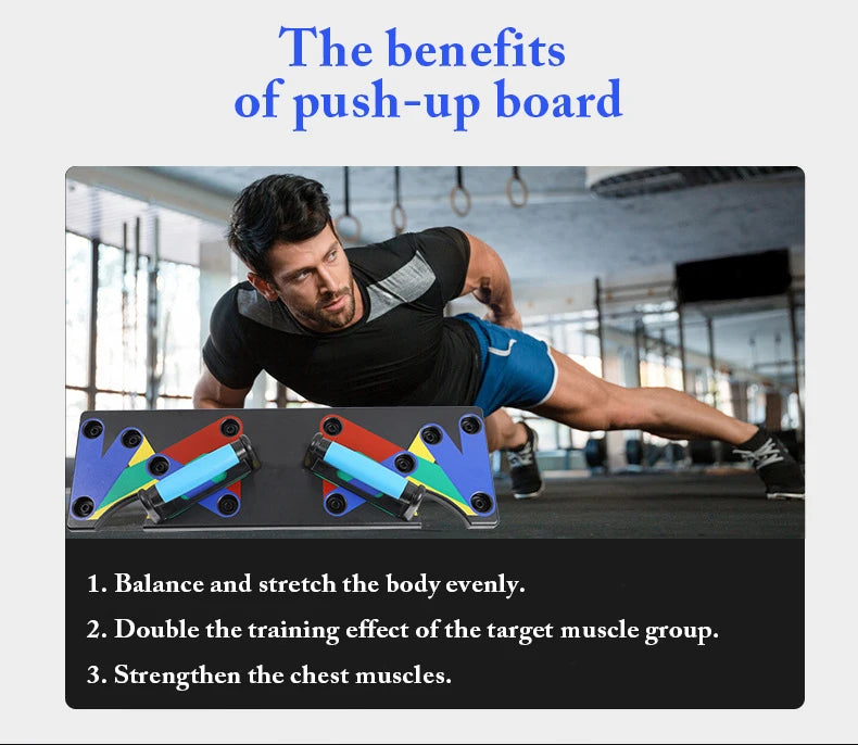 Push-up Bar Plate Multifunctional Foldable Fitness Equipment Push-up Plate Push-up Standing Bar Plate Household Gym Equipment