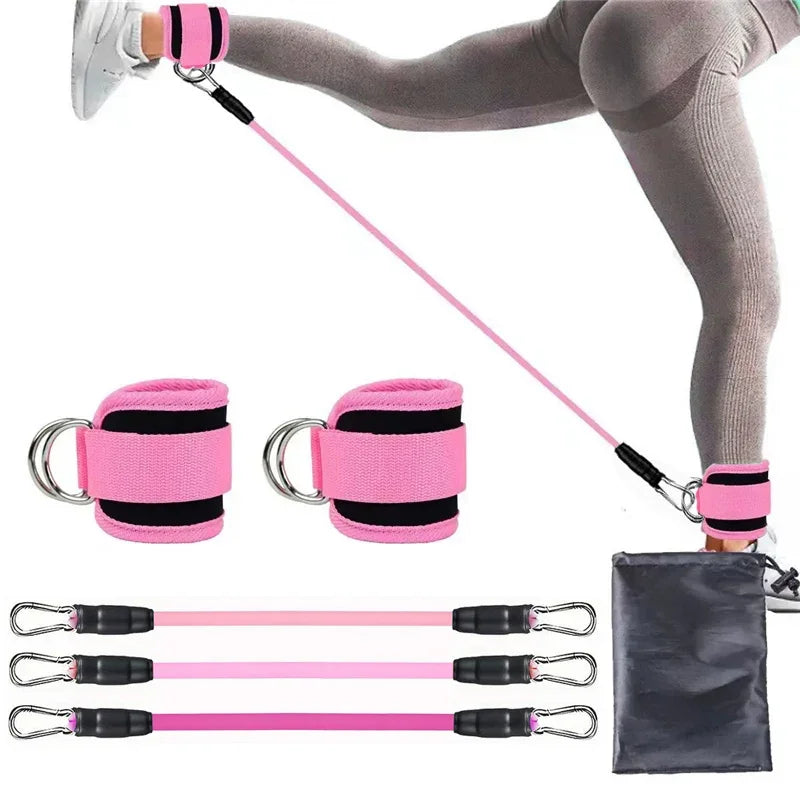 Ankle Straps Resistance Bands Set Fitness Workout Exercise Equipment Ankle Weight Yoga Elastic Fitness Band for Gym Man Woman