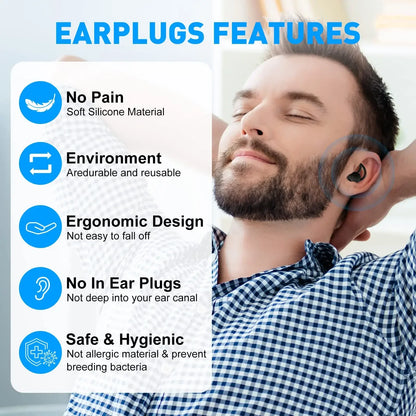 3 Layers Sleeping Earplugs Sound Reduction Plug Ear Hearing Protection Silicone Anti-Noise Plugs for Travelling Sleep Earplugs