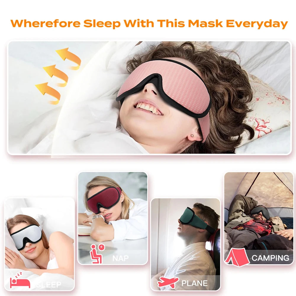 3D Sleeping Mask 100% Blockout Light Sleep Mask for Eye Soft Eye Mask for Travel Eyeshade Night Breathable Blindfold Slaapmasker