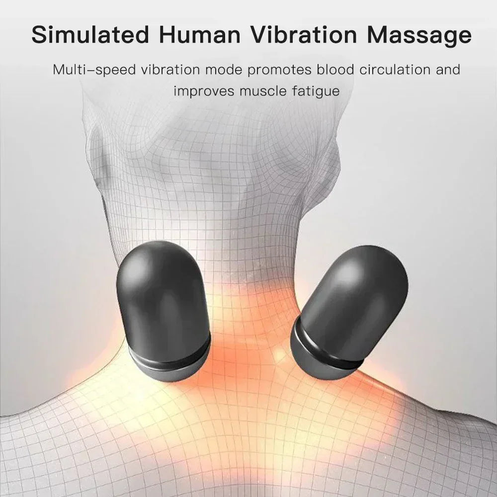 Electric Massager Cervical Pillow Hot Compress Vibration Massage Neck Traction Relax Sleeping Pillow Spine Support Normal