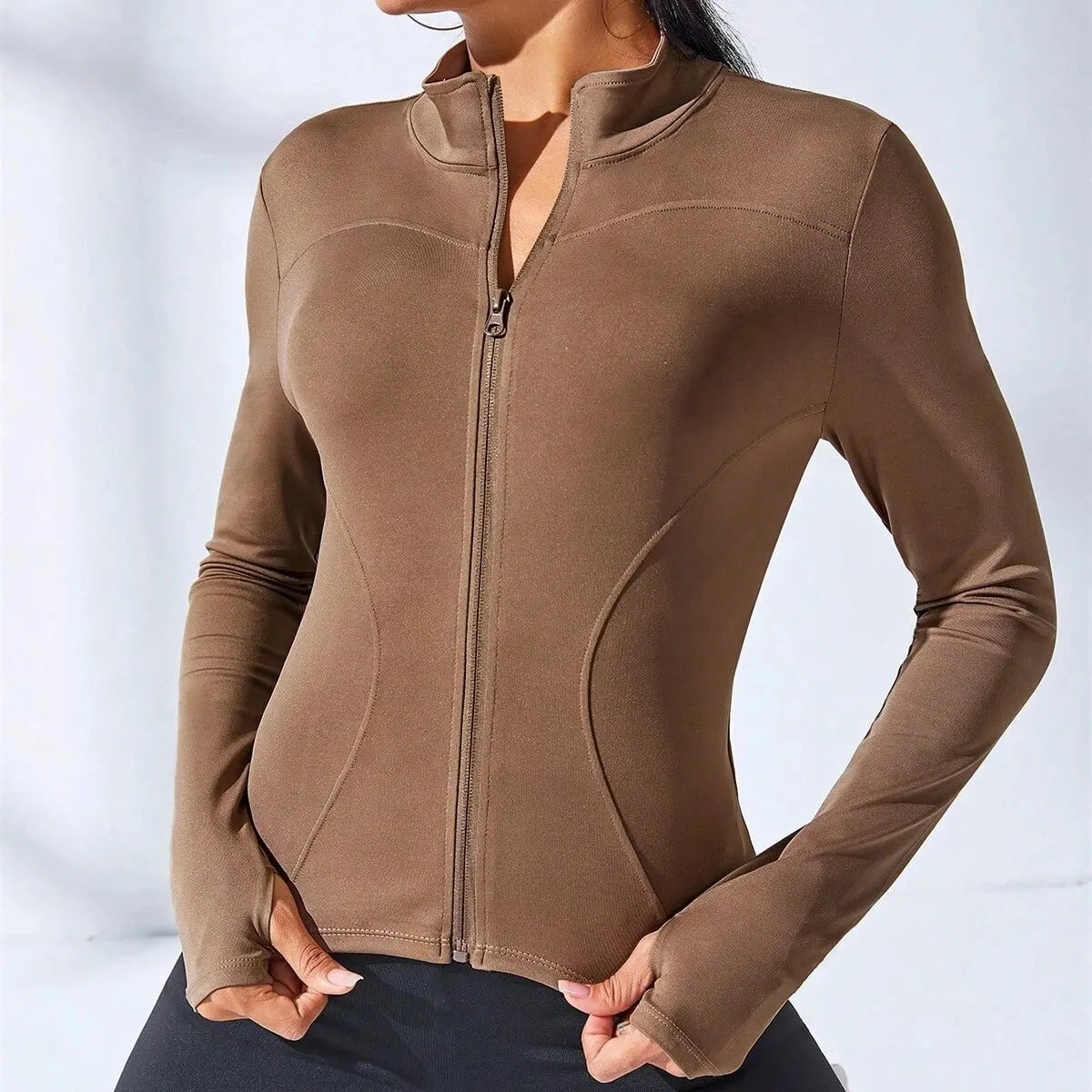 2025 New Yoga Coat Short Sports Jacket WOMEN'S Fitness Clothes Slimming Body Sculpting Zipper Yoga Jacket