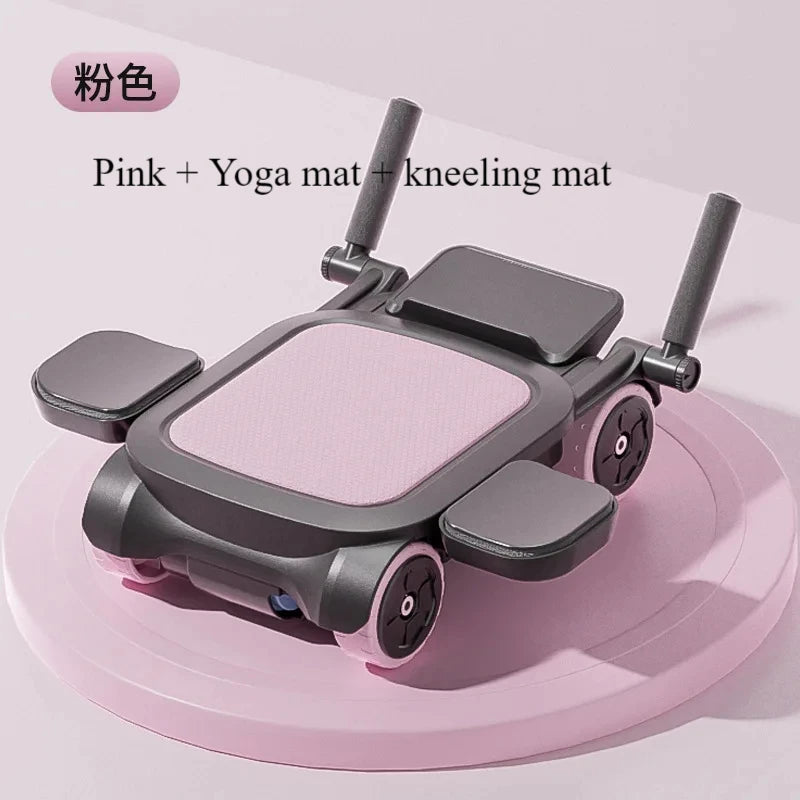 Healthy Abdominal Wheel Automatic Rebound Four-Wheel Abdominal Roller Exercise Abdominal Muscle Exercise Fitness Equipment