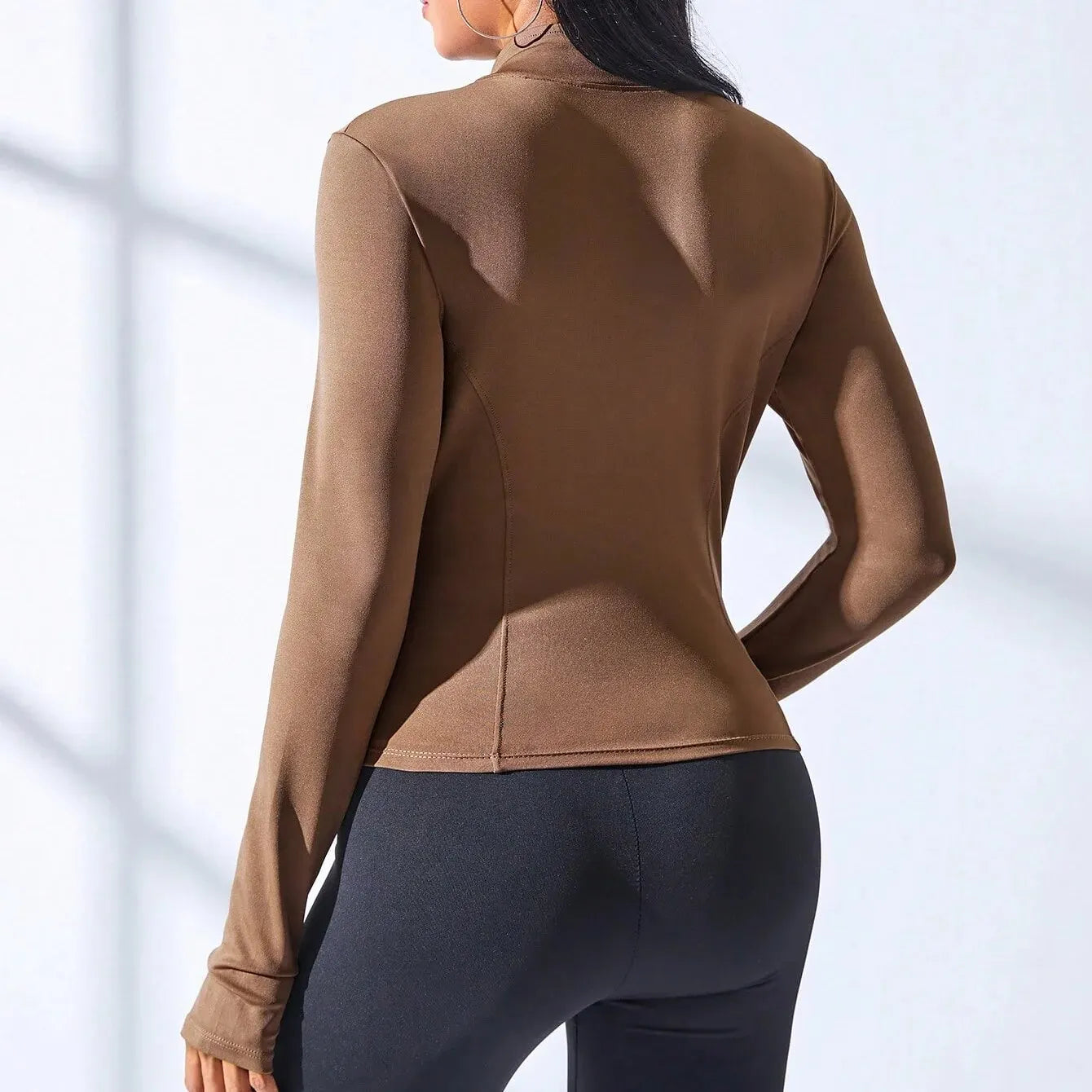 2025 New Yoga Coat Short Sports Jacket WOMEN'S Fitness Clothes Slimming Body Sculpting Zipper Yoga Jacket