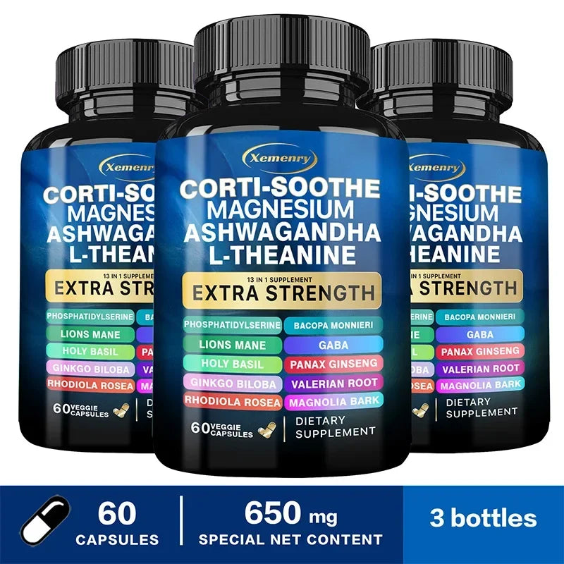 Corti-Soothe Supplement - Stress Relief, Balanced Cortisol Response, Relaxation and Deep Sleep