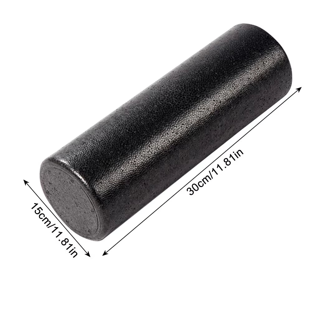 Foam Shaft EPP Solid Yoga Pole Fitness Muscle Relaxation Roller Massage Stick Glossy Black Roller Yoga Block 30/45Cm