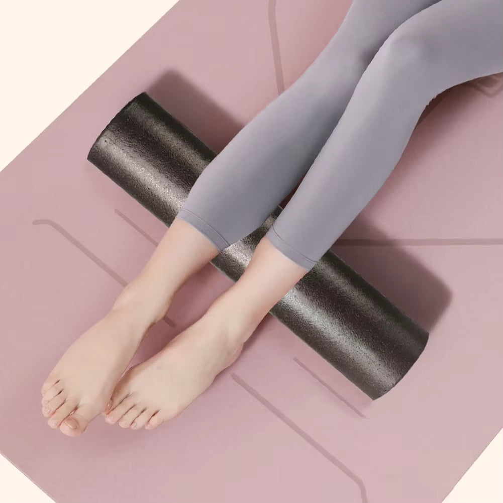 Foam Shaft EPP Solid Yoga Pole Fitness Muscle Relaxation Roller Massage Stick Glossy Black Roller Yoga Block 30/45Cm