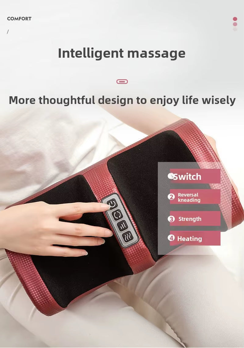 Deep Tissue Relax Electric Foot Massager Shiatsu Kneading Heated Roller Calf Pain Relief Fatigue Muscles Vibrator Machine Health